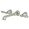 Kingston Brass KS7128AL Two-Handle Wall Mount Bathroom Faucet, Brushed Nickel