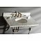 Kingston Brass KVPB36MA7 Templeton 36" x 22" Carrara Marble Vanity Top with Clear Acrylic Console Legs, Carrara Marble/Brushed Brass