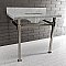 Kingston Brass KVPB36MSQ6 Monarch 36-Inch Carrara Marble Console Sink, Marble White/Polished Nickel