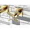 Kingston Brass KS6122ZX Millennium Two-Handle Wall Mount Bathroom Faucet, Polished Brass