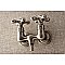 Kingston Brass AE37T8 Aqua Vintage 3-3/8 Inch Wall Mount Tub Faucet, Brushed Nickel