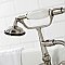 Kingston Brass CA19T8 Vintage 3-3/8" Tub Wall Mount Clawfoot Tub Faucet with Hand Shower, Brushed Nickel