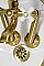 Kingston Brass KS269PXSB Kingston Tub Wall Mount Clawfoot Tub Faucet with Hand Shower, Brushed Brass