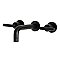 Kingston Brass KS8120CML Manhattan 2-Handle 8 in. Wall Mount Bathroom Faucet, Matte Black