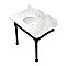 Kingston Brass KVPB36MOQ0 Monarch 36-Inch Carrara Marble Console Sink, Marble White/Matte Black