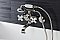 Kingston Brass KS266PXPN Kingston Wall Mount Clawfoot Tub Faucet with Hand Shower, Polished Nickel