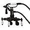 Kingston Brass CC1303T5 Vintage Adjustable Center Wall Mount Tub Faucet with Hand Shower, Oil Rubbed Bronze