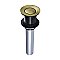 Kingston Brass EV8003 Push Pop-Up Bathroom Sink Drain without Overflow, 22 Gauge, Antique Brass