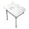 Kingston Brass KVPB36MOQ1 Monarch 36-Inch Carrara Marble Console Sink, Marble White/Polished Chrome