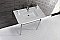 Kingston Brass KVPB372271CP Edwardian 37-Inch Console Sink with Brass Legs (Single Faucet Hole), White/Polished Chrome