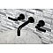 Kingston Brass KS8120KL Whitaker Two-Handle Wall Mount Bathroom Faucet, Matte Black