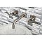 Kingston Brass KS6128DFL NuWave Two-Handle Wall Mount Bathroom Faucet, Brushed Nickel