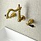 Kingston Brass KS1257PKL Duchess Two-Handle Wall Mount Bathroom Faucet, Brushed Brass