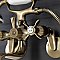 Kingston Brass KS246AB Essex Wall Mount Clawfoot Tub Faucet with Hand Shower, Antique Brass