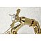 Kingston Brass KS115PB Essex Two Handle Wall Mount Bathroom Faucet, Polished Brass