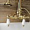 Kingston Brass AE11T7 Aqua Vintage Wall Mount Clawfoot Tub Faucet, Brushed Brass