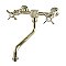 Kingston Brass KS1212BEX Essex Wall Mount Bathroom Faucet, Polished Brass