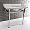 Kingston Brass KVPB36MSQ1 Monarch 36-Inch Carrara Marble Console Sink, Marble White/Polished Chrome