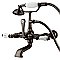 Kingston Brass CC545T5 Vintage 7-Inch Wall Mount Tub Faucet with Hand Shower, Oil Rubbed Bronze