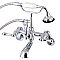 Kingston Brass AE52T1 Aqua Vintage 7-Inch Adjustable Wall Mount Tub Faucet with Hand Shower, Polished Chrome
