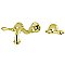 Kingston Brass KS3122AL Vintage 2-Handle Wall Mount Bathroom Faucet, Polished Brass