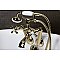 Kingston Brass KS269PB Kingston Tub Wall Mount Clawfoot Tub Faucet with Hand Shower, Polished Brass