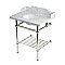 Kingston Brass LMS30MBB6 Pemberton 30" Console Sink with Brass Legs (8-Inch, 3 Hole), Marble White/Polished Nickel