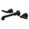 Kingston Brass KS7120GL 8" Center Wall Mount Bathroom Faucet, Matte Black