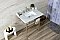 Kingston Brass LMS3022M8SQ7 Habsburg 30" Carrara Marble Console Sink with Brass Legs, Marble White/Brushed Brass