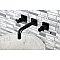 Kingston Brass KS6120DKL Kaiser Two-Handle Wall Mount Bathroom Faucet, Matte Black