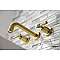 Kingston Brass KS8127ML Milano 2-Handle 8 in. Wall Mount Bathroom Faucet, Brushed Brass
