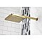 Kingston Brass K250A7CK Shower Scape 9-5/8" Square Shower Head with Shower Arm - Brushed Brass