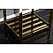 Kingston Brass KVSP2522A2 Fauceture 25" Stainless Steel Sink with Steel Console Sink Base, Brushed/Polished Brass