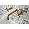 Kingston Brass KS8127BX Metropolitan 2-Handle 8 in. Wall Mount Bathroom Faucet, Brushed Brass