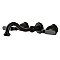 Kingston Brass KS3120KL Whitaker Two-Handle Wall Mount Bathroom Faucet, Matte Black