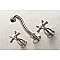 Kingston Brass KS3128NX Hamilton Two-Handle Wall Mount Bathroom Faucet, Brushed Nickel