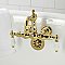 Kingston Brass CA1005T2 Heritage 3-3/8" Tub Wall Mount Clawfoot Tub Faucet, Polished Brass