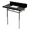 Kingston Brass KVPK36227K8SQ1 Imperial 36" Black Granite Console Sink with Stainless Steel Legs (8-Inch - 3-Hole) - Black Granite/Polished Chrome