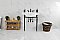 Fauceture VPB2215330ST Edwardian 31-Inch Console Sink with Brass Legs, White/Matte Black