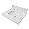 Fauceture KVPB1917M38SQ Fredrickson 19" x 17" Carrara Marble Vanity Top with Rectangular Sink (8" Faucet Drillings), Carrara White