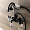 Kingston Brass AE305T0 Aqua Vintage Wall Mount Clawfoot Tub Faucets, Matte Black