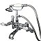 Kingston Brass CC460T1 Vintage Adjustable Center Wall Mount Tub Faucet with Hand Shower, Polished Chrome