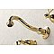Kingston Brass KS3122KL Whitaker Two-Handle Wall Mount Bathroom Faucet, Polished Brass
