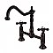 Kingston Brass KS1175AX Heritage Bridge Kitchen Faucet, Oil Rubbed Bronze
