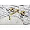 Kingston Brass KS6122CKL Ksiser Two-Handle Wall Mount Bathroom Faucet, Polished Brass