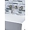 Kingston Brass KS8128BEX Essex 2-Handle 8 in. Wall Mount Bathroom Faucet, Brushed Nickel