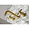 Kingston Brass KS8127ZX Millennium 2-Handle Wall Mount Bathroom Faucet, Brushed Brass