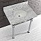 Kingston Brass KVPB30MOQ1 Monarch 30-Inch Carrara Marble Console Sink, Marble White/Polished Chrome