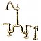Kingston Brass KS7752BALBS Heirloom Bridge Kitchen Faucet with Brass Sprayer, Polished Brass