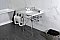 Kingston Brass LMS3030MA1 Pemberton 30" Carrara Marble Console Sink with Acrylic Legs, Marble White/Polished Chrome